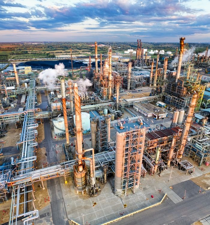 Oil and gas industrial refinery
